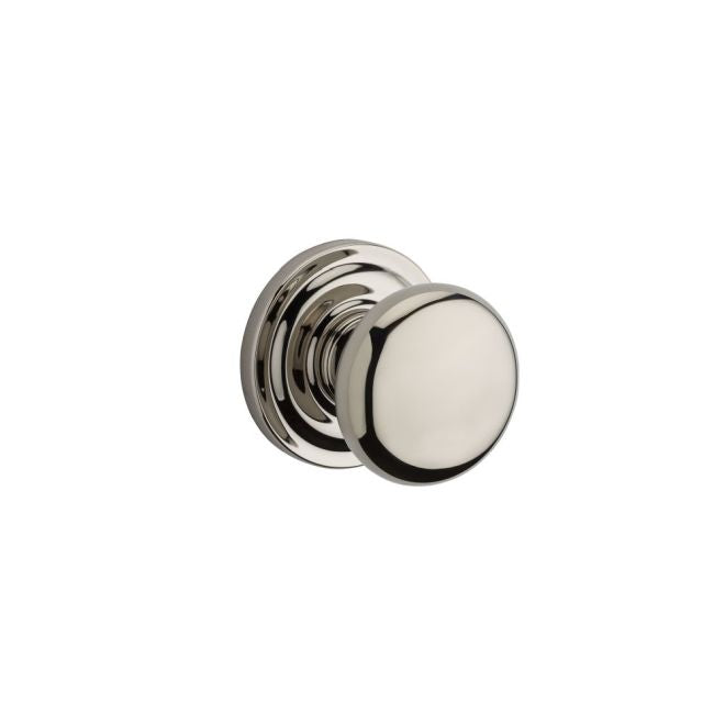 Baldwin Reserve FDROUTRR055 Full Dummy Round Knob and Traditional Round Rose Lifetime Bright Nickel Finish