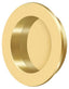Deltana FP238CR003 2-3/8" Round Flush Pull Lifetime Brass Finish