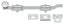 Deltana FPG1026 10" Surface Bolt with Offset; Heavy Duty; Bright Chrome Finish