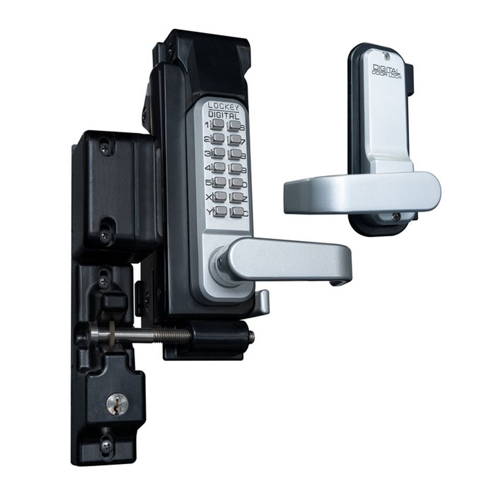Lockey GL2SCMG Sumo Surface Mount Gate Lock with Passage and Key Lockout Function with Single Combination Satin Chrome Marine Grade Finish