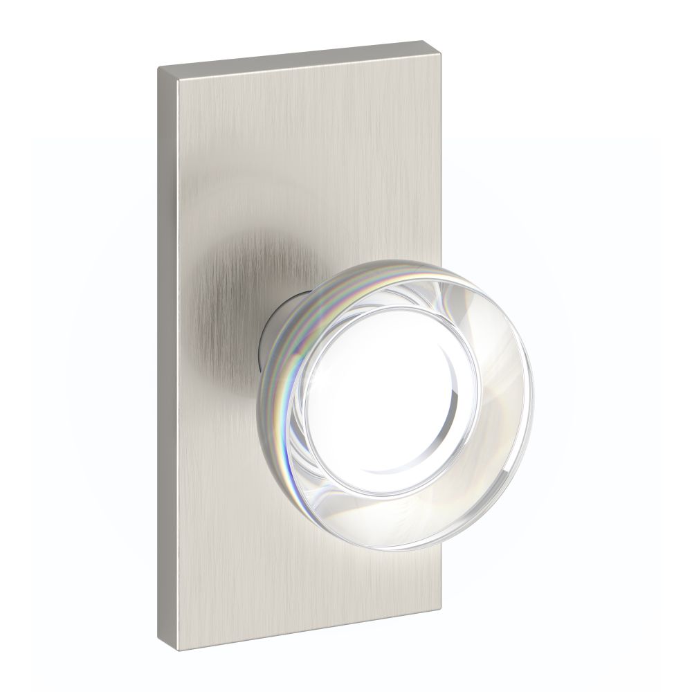 Baldwin Reserve HDCCYCFR150 Half Dummy Contemporary Crystal Knob and Contemporary 5" Rose Satin Nickel Finish