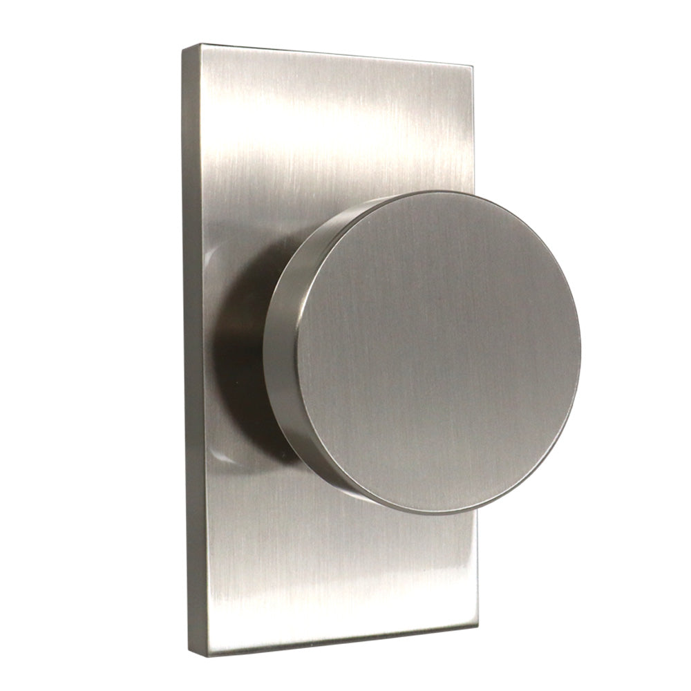 Baldwin Reserve HDCONCFR150 Half Dummy Contemporary Knob and Contemporary 5" Rose Satin Nickel Finish