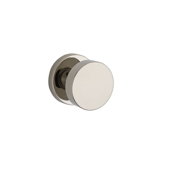 Baldwin Reserve HDCONCRR055 Half Dummy Contemporary Knob and Contemporary Round Rose Lifetime Bright Nickel Finish