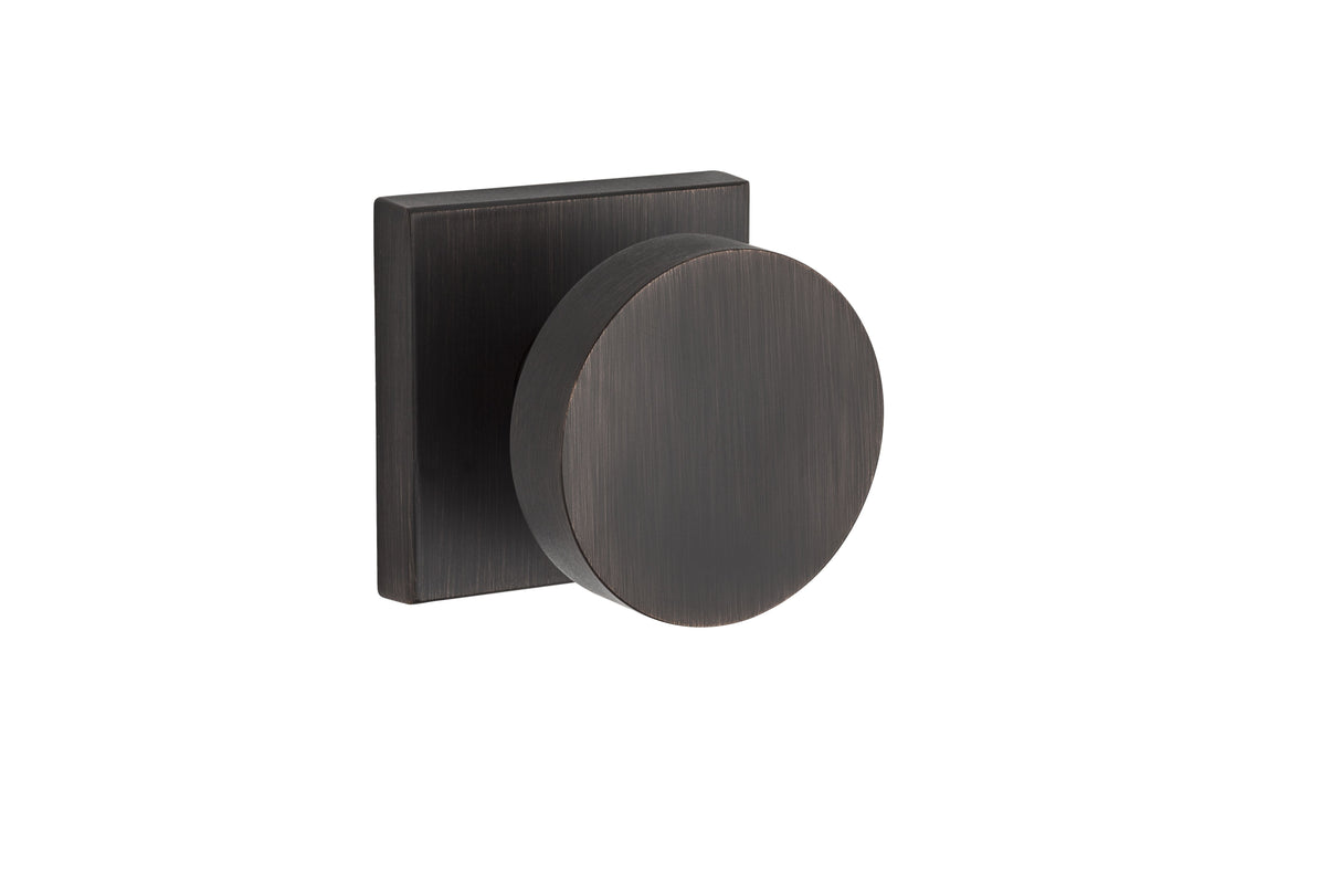 Baldwin Reserve HDCONCSR112 Half Dummy Contemporary Knob and Contemporary Square Rose Venetian Bronze Finish