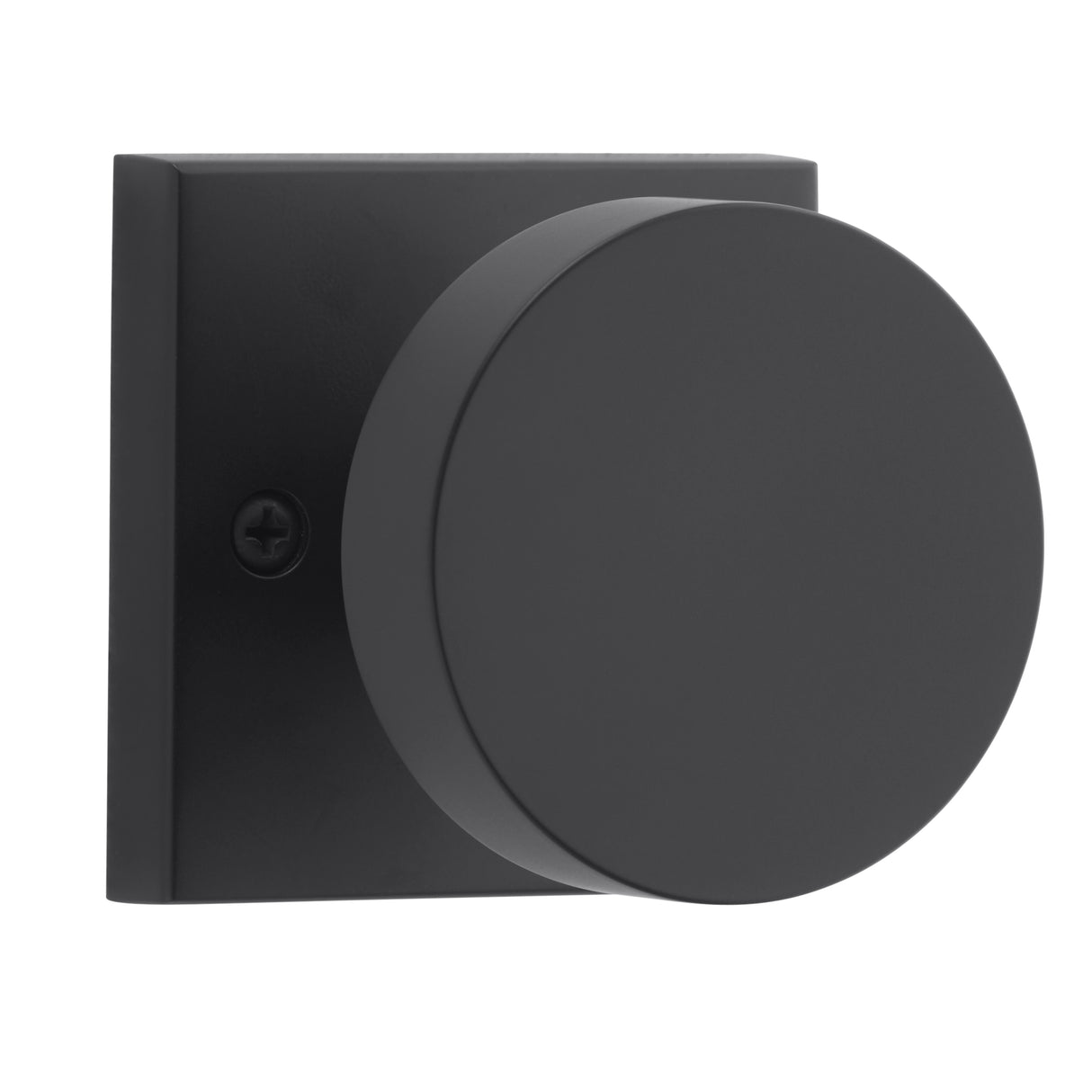 Baldwin Reserve HDCONCSR190 Half Dummy Contemporary Knob and Contemporary Square Rose Satin Black Finish