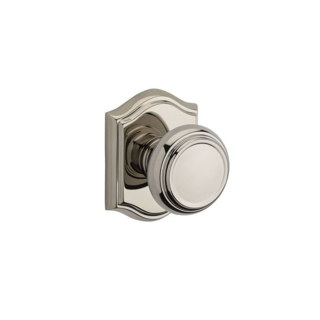 Baldwin Reserve HDTRATAR055 Half Dummy Traditional Knob and Traditional Arch Rose Lifetime Bright Nickel Finish