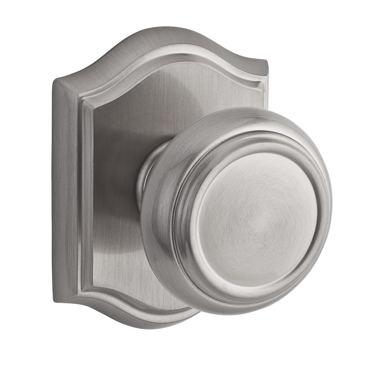 Baldwin Reserve HDTRATAR150 Half Dummy Traditional Knob and Traditional Arch Rose Satin Nickel Finish