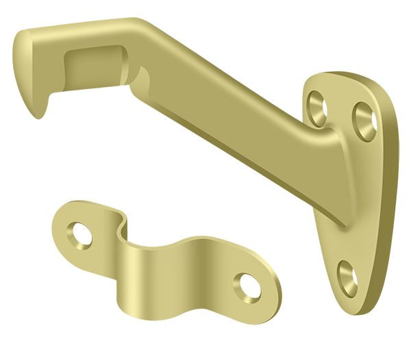 Deltana HRB325U3 Hand Rail Brackets; 3-5/16" Projection; Bright Brass Finish