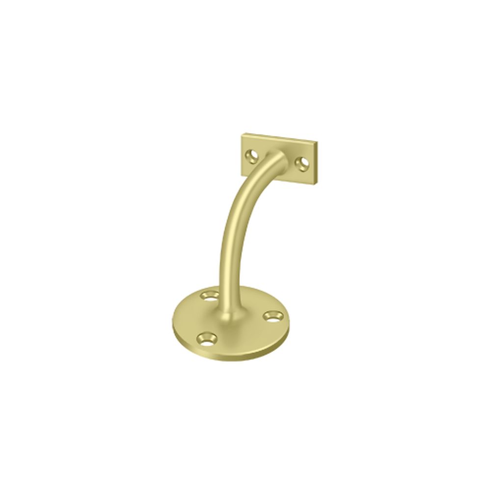 Deltana HRC175U3-UNL Hand Rail Brackets; 3-3/16" Projection Light Duty Unlacquered Brass Finish