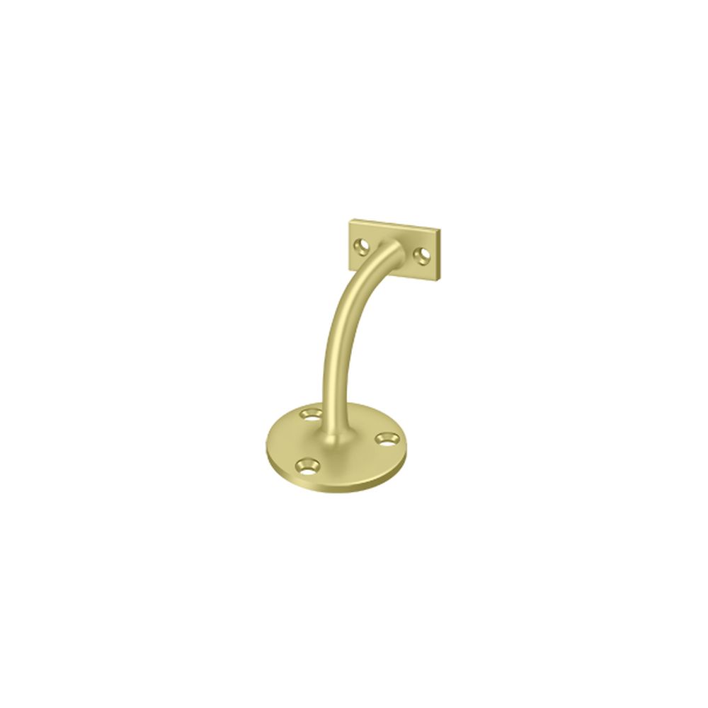 Deltana HRC175U3 Hand Rail Brackets; 3-3/16" Projection Light Duty; Bright Brass Finish