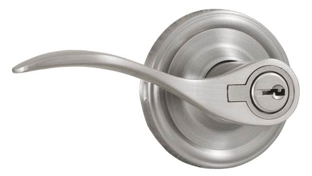 Weslock L0640UNUNSL23 Left Hand Bordeau Entry Lock with Adjustable Latch and Full Lip Strike Satin Nickel Finish