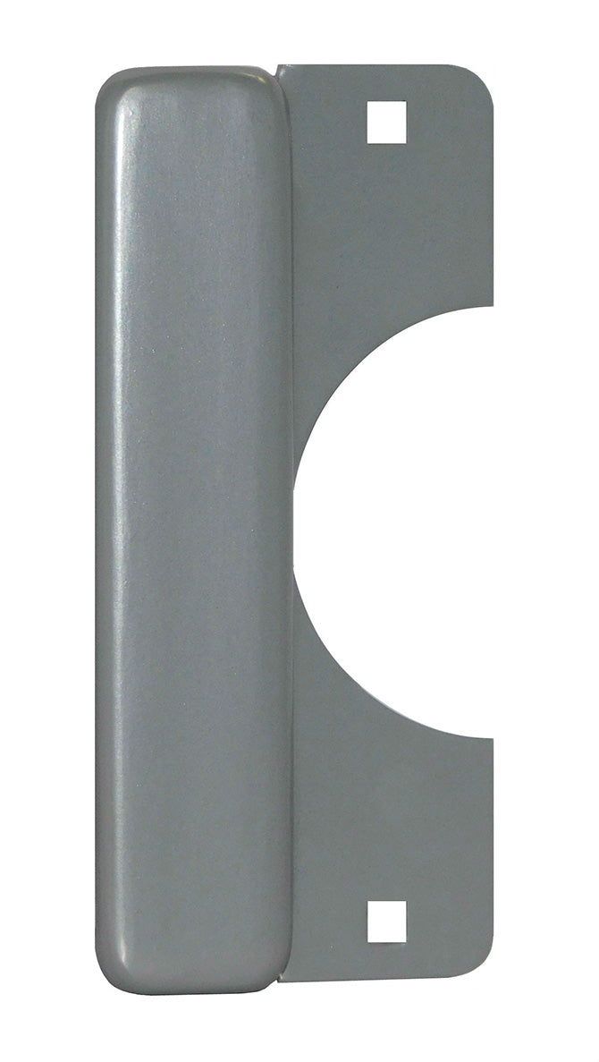 Don-Jo LELP208SL 3-1/2" x 8" Latch Protector with Lever Cutout for Electric Strikes Silver Coated Finish