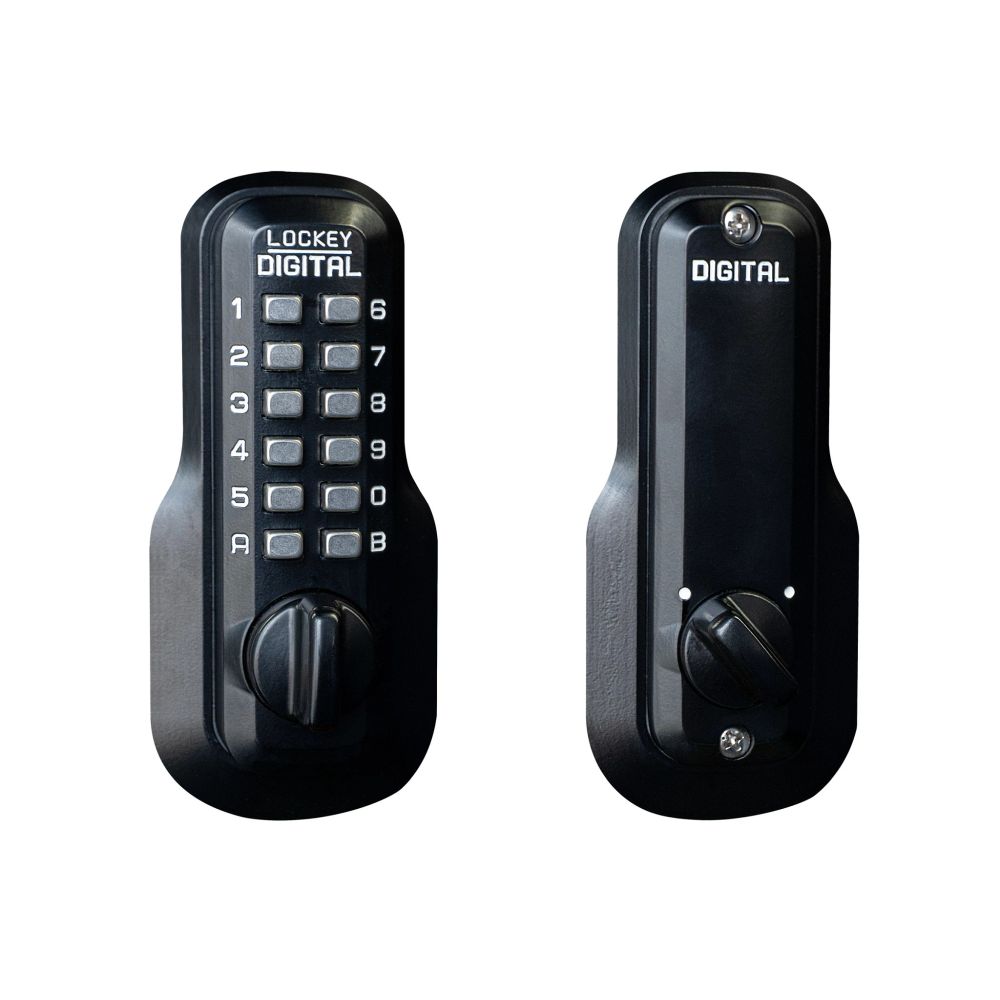 Lockey M210JBMG Mechanical Keyless Deadbolt with Single Combination Jet Black Marine Grade Finish