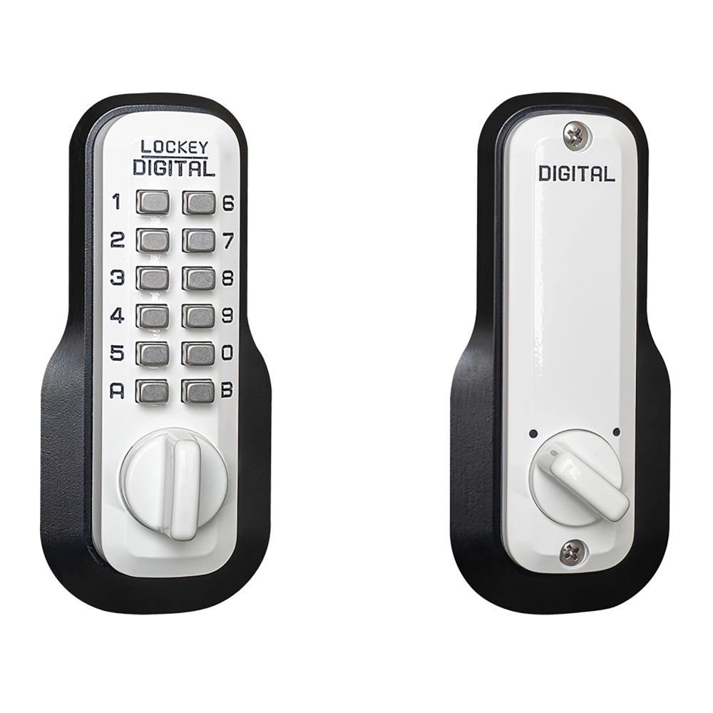 Lockey M210WH Mechanical Keyless Deadbolt with Single Combination White Finish