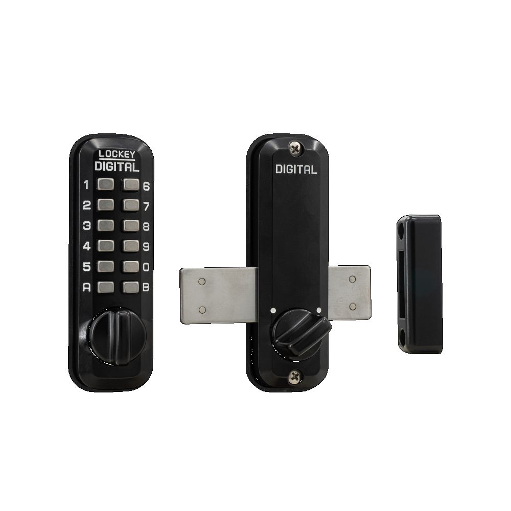 Lockey M220JBMG Mechanical Keyless Surface Mount Deadbolt Jet Black Marine Grade Finish