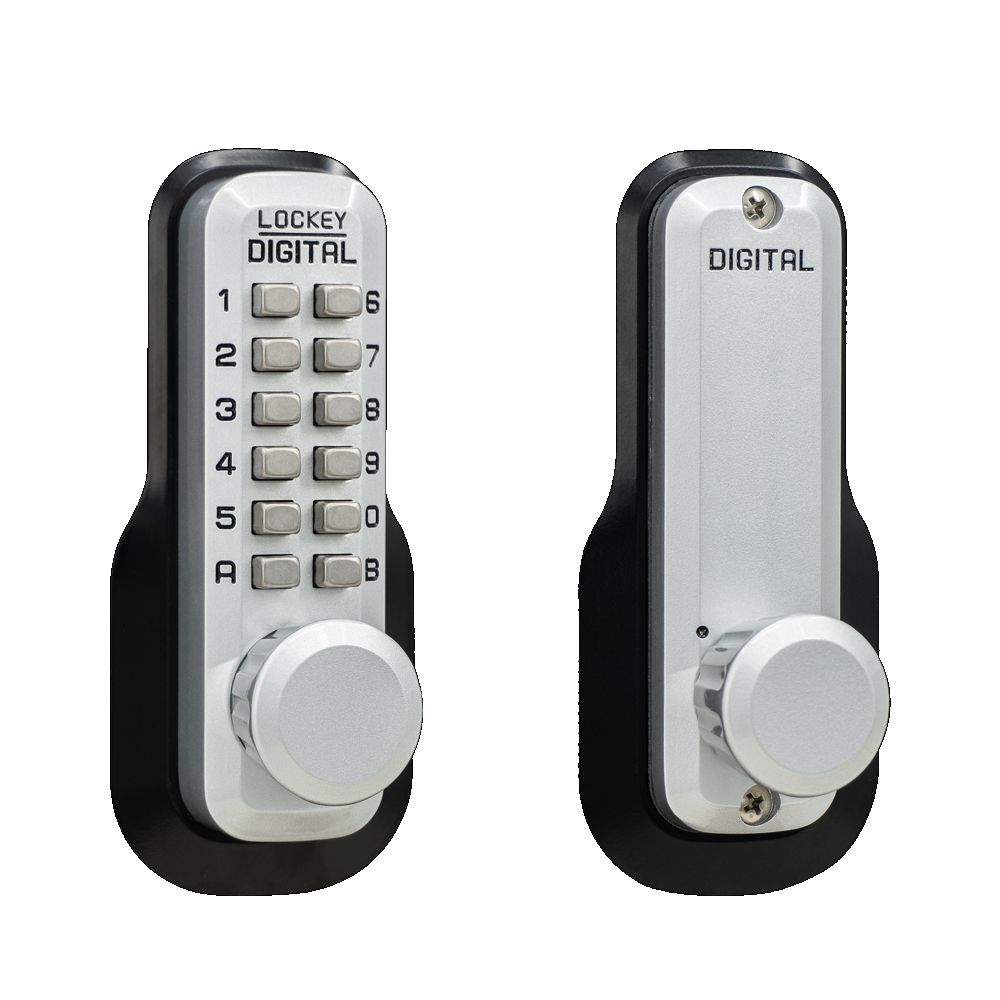 Lockey M230SCMG Mechanical Keyless Deadlocking Spring Latch Satin Chrome Marine Grade Finish