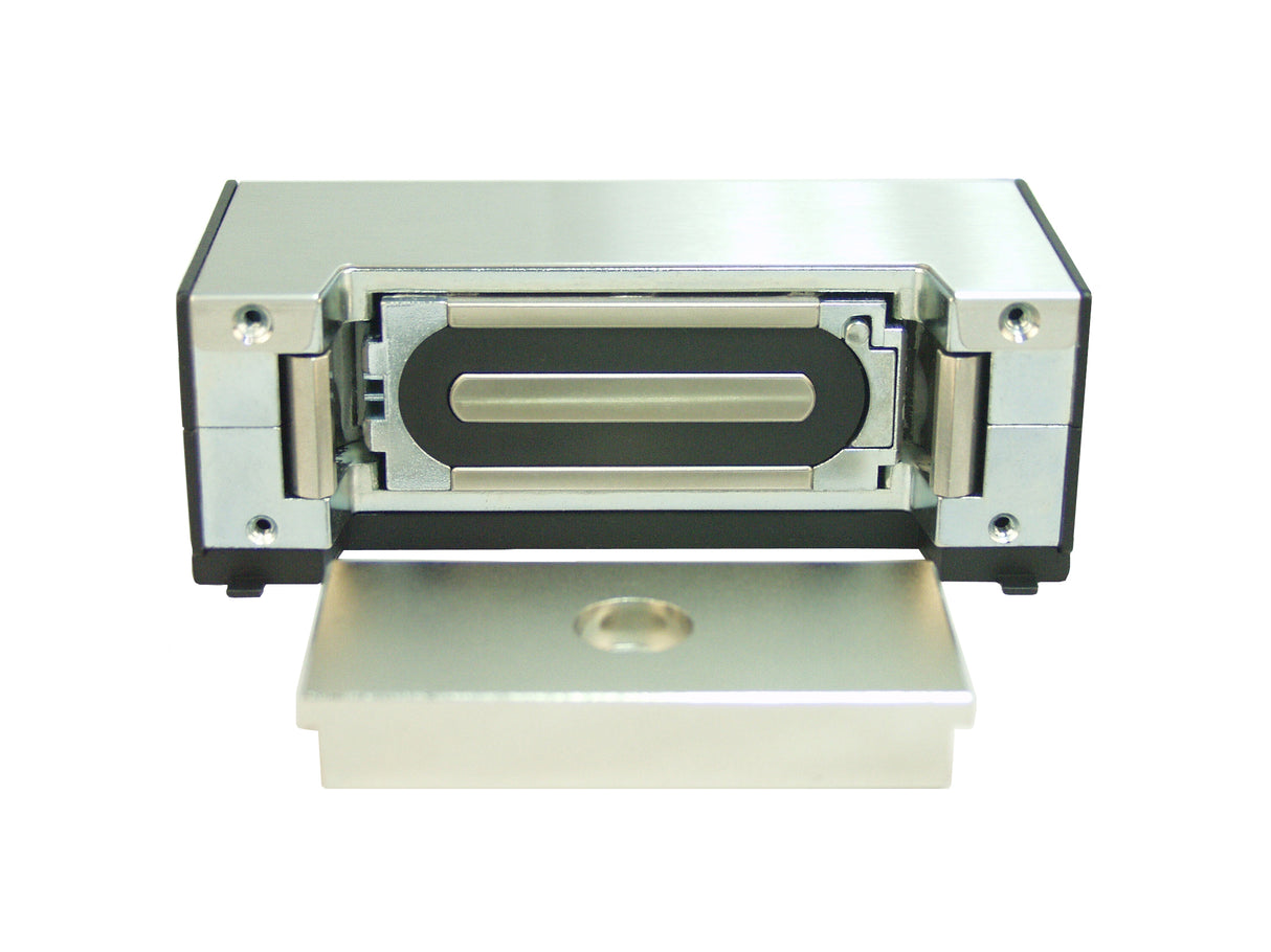 Securitron MM15DT 4000 Pound 12 Volt / 24 Volt AC / DC Electromechanical Maglock with DPS and Tamper Satin Stainless Steel Finish