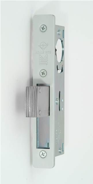 Adams Rite MS1850S310628 MS Deadlock Flat Faceplate 1-1/8" Straight Bolt Clear Anodized Aluminum Finish