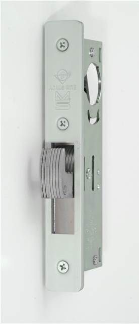 Adams Rite MS1850S350628 MS Deadlock Flat Faceplate 1-1/8" Hook Bolt Clear Anodized Aluminum Finish