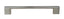 Pride Industrial P83572SN 7-1/2" Miami Cabinet Pull with 6-3/10" Center to Center Satin Nickel Finish