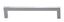 Pride Industrial P87228PC 6-3/8" Modern Square Cabinet Pull with 6-3/10" Center to Center Polished Chrome Finish