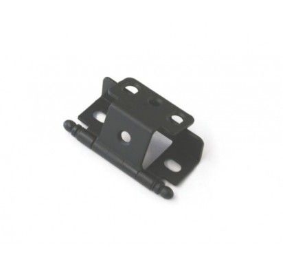 Amerock PK3175TBFB 3/4" (19 mm) Full Inset Full Wrap Ball Tip Cabinet Hinge Flat Black Finish