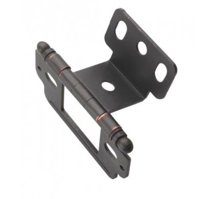 Amerock PK3180TBORB 3/4" (19 mm) Full Inset Partial Wrap Ball Tip Cabinet Hinge Oil Rubbed Bronze Finish