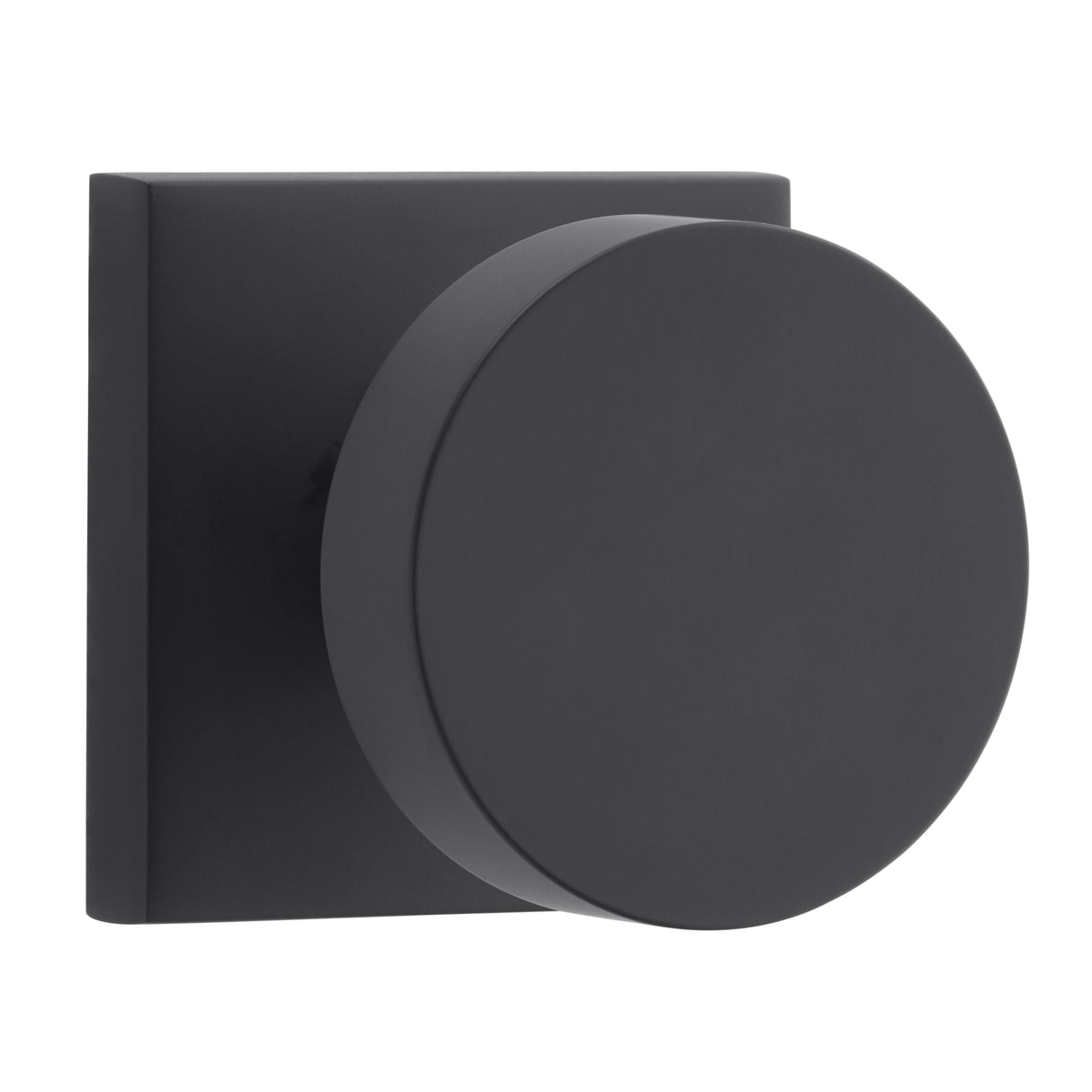 Baldwin Reserve PSCONCSR190 Passage Contemporary Knob with Contemporary Square Rose with 6AL Latch and Dual Strike Satin Black Finish