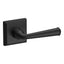 Baldwin Reserve PSFEDTSR190 Passage Federal Lever and Traditional Square Rose with 6AL Latch and Dual Strike Satin Black Finish