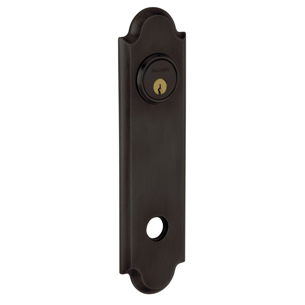 Baldwin R032102ENTR 10-5/9" Arch Entry Rose Pair Oil Rubbed Bronze Finish