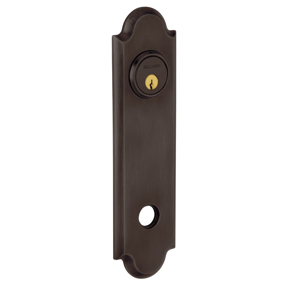 Baldwin R032112ENTR 10-5/9" Arch Entry Rose Pair Venetian Bronze Finish