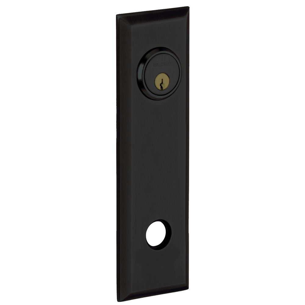 Baldwin R035190ENTR 9-2/5" Square Entry Rose Pair Satin Black Finish