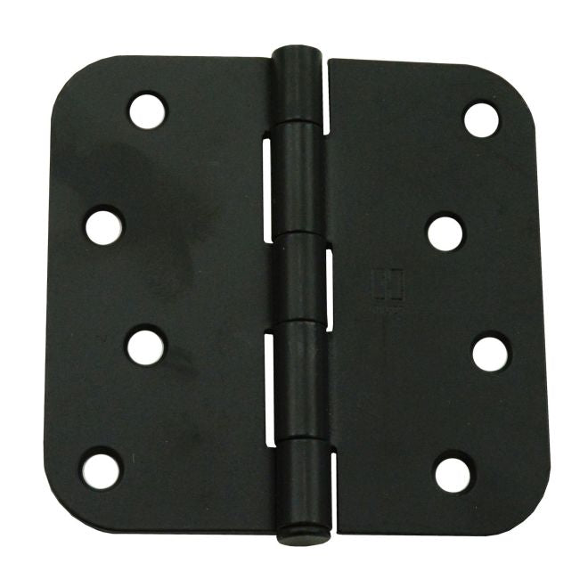 Hager RC184241DEA58 4" x 4" 5/8” Radius Full Mortise Residential Plain Bearing Hinge Dull Black Finish