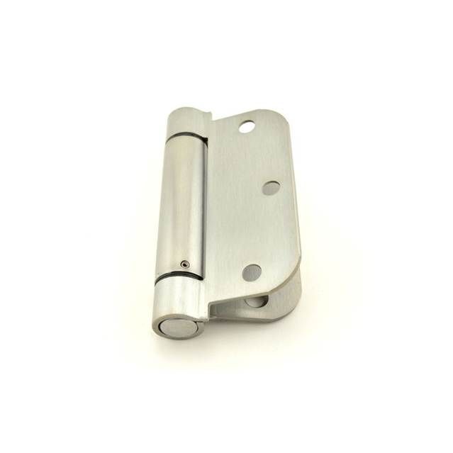 Best Hinges RD2068R31226D 3-1/2" x 3-1/2" 5/8" Radius Standard Weight Spring Hinge # 420774 Satin Chrome Finish