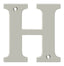 Deltana RL4H-15 4" Residential Letter H; Satin Nickel Finish