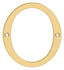 Deltana RN4-0 4" Numbers; Solid Brass; Lifetime Brass Finish