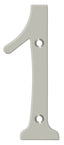 Deltana RN4-1U15 4" Numbers; Solid Brass; Satin Nickel Finish