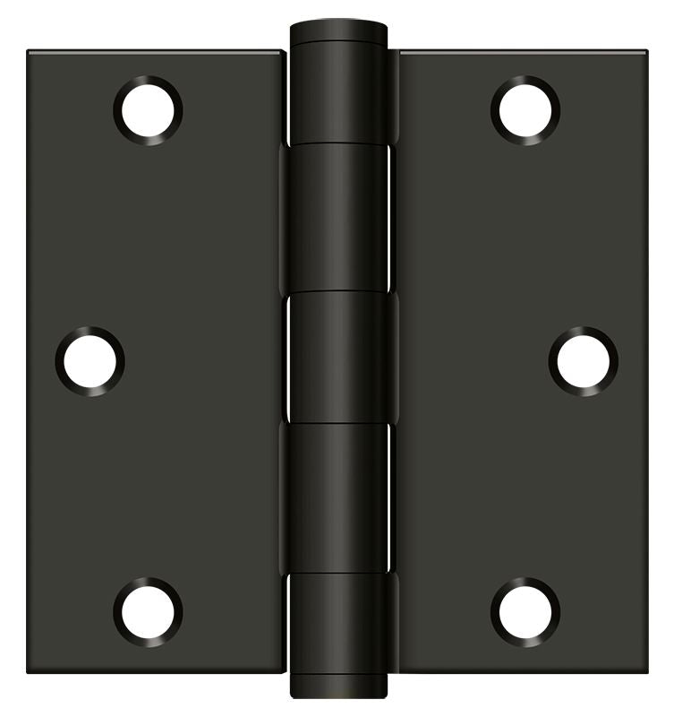 Deltana S35HD10B 3-1/2" x 3-1/2" Square Hinge; Heavy Duty; Oil Rubbed Bronze Finish