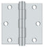 Deltana S35HD26 3-1/2" x 3-1/2" Square Hinge; Heavy Duty; Bright Chrome Finish
