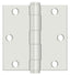 Deltana S35HDUSPW 3-1/2" x 3-1/2" Square Hinge; Heavy Duty; White Finish