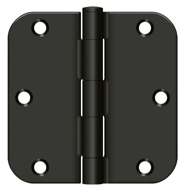 Deltana S35R510B 3-1/2" x 3-1/2" x 5/8" Radius Hinge; Residential Thickness; Oil Rubbed Bronze Finish