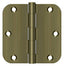 Deltana S35R55 3-1/2" x 3-1/2" x 5/8" Radius Hinge; Residential Thickness; Antique Brass Finish
