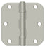 Deltana S35R5BB15 3-1/2" x 3-1/2" x 5/8" Radius Hinge; Ball Bearing; Satin Nickel Finish