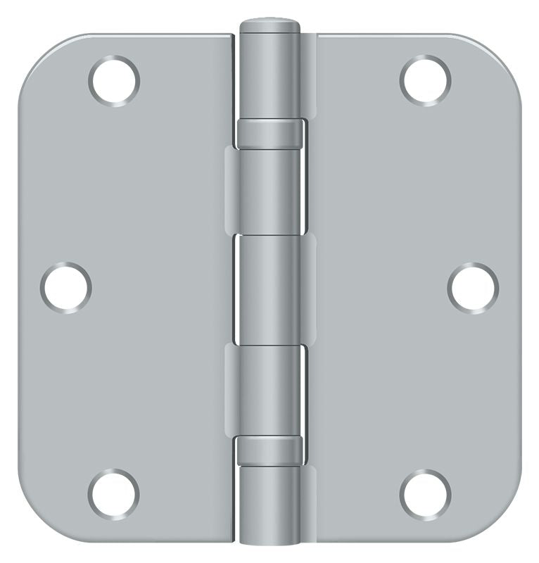 Deltana S35R5BB26D 3-1/2" x 3-1/2" x 5/8" Radius Hinge; Ball Bearing; Satin Chrome Finish