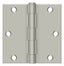Deltana S35U15-R 3-1/2" x 3-1/2" Square Hinge; Satin Nickel Finish