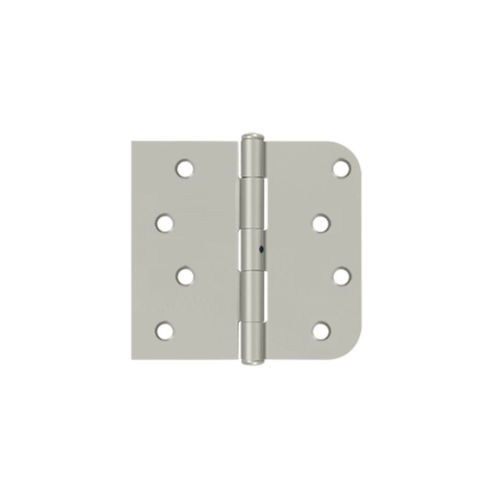 Deltana S41/4058TTNU15 4" x 4-1/4" x 5/8" Radius x Square Hinge; Non Removable Pin; Satin Nickel Finish