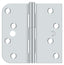 Deltana S44058TT26-LH Left Hand 4" x 4" x 5/8" x Square Hinge; Bright Chrome Finish