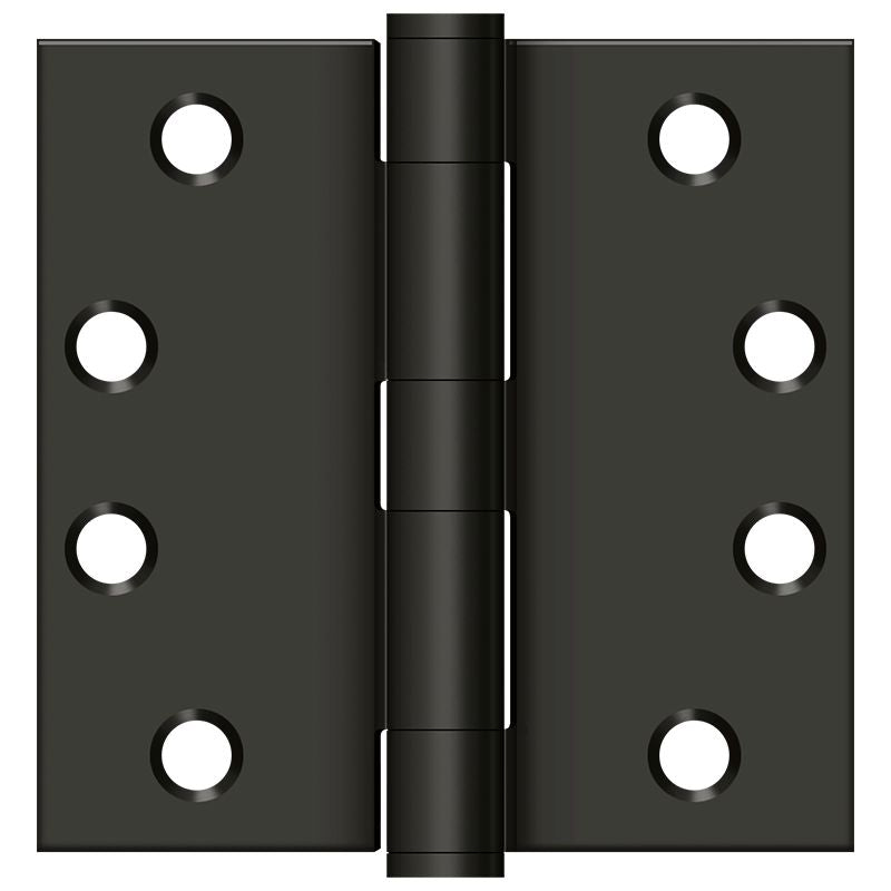 Deltana S44HD10B 4" x 4" Square Hinge; Heavy Duty; Oil Rubbed Bronze Finish