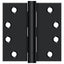 Deltana S44HD1B 4" x 4" Square Hinge; Heavy Duty; Flat Black Finish