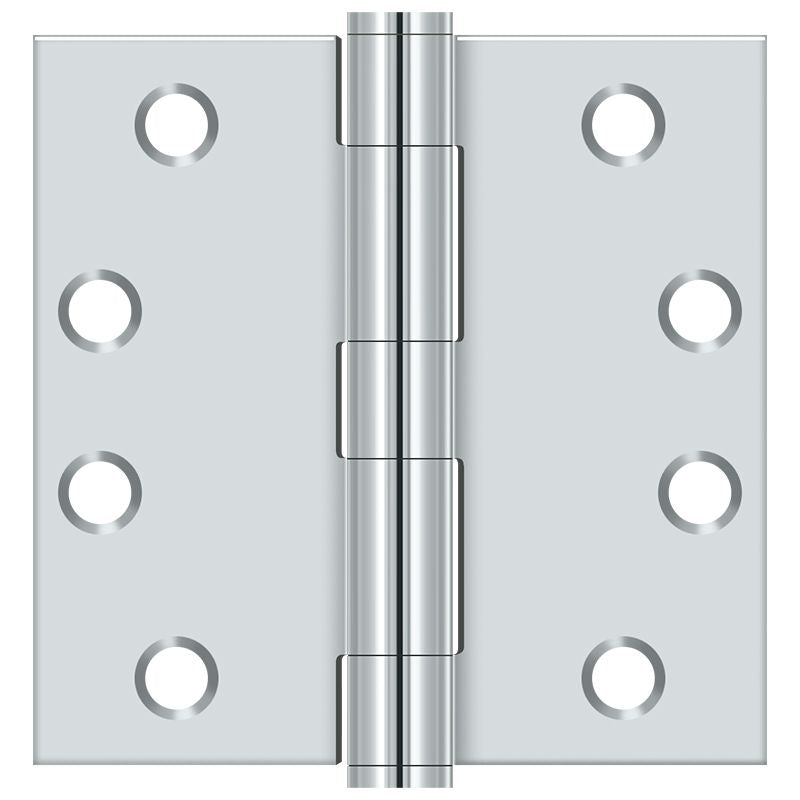 Deltana S44HD26 4" x 4" Square Hinge; Heavy Duty; Bright Chrome Finish